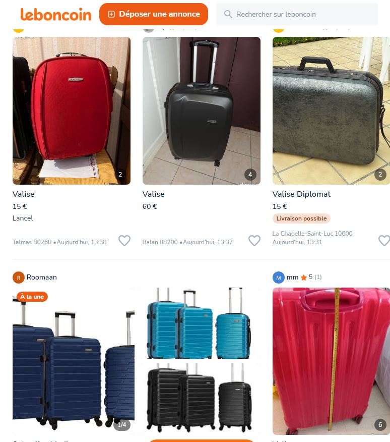 valise d'occasion sur leboncoin